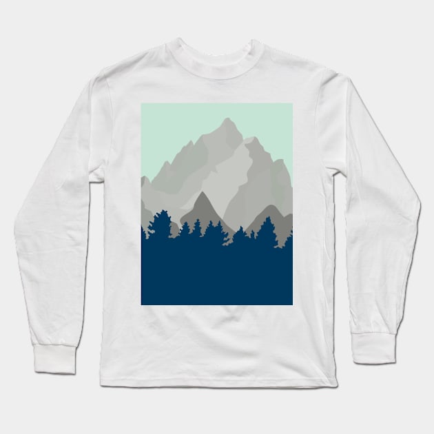 Dark Forrest Long Sleeve T-Shirt by Imordinary